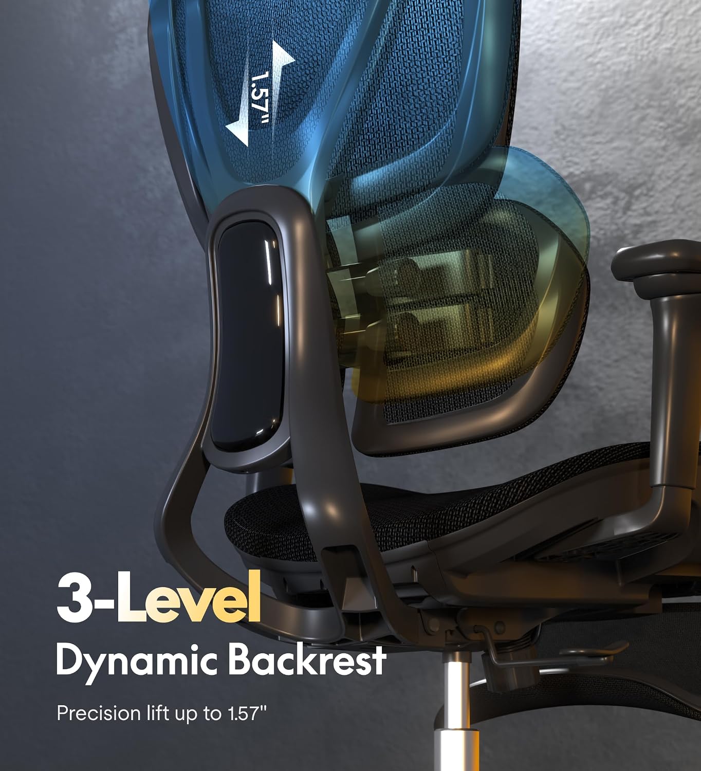 FLEXISPOT Sentinel Ergonomic Gaming Chair with Dual-Wing Adaptive Lumbar, 3D Armrests, 3-Position Recline up to 120°, Height-Adjustable Backrest, Premium Mesh Computer Desk Chair for Home & Office