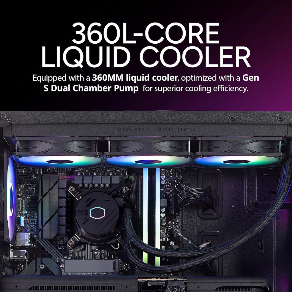 Cooler Master TD5 Pro – Intel Ultra 7 265KF 3.9GHz (5.5 GHz Turbo) | Gigabyte RTX 5070 Ti 16GB & Z890 WiFi Motherboard | 32GB DDR5 6000MHz | 2TB Gen4 M.2 | WiFi | Windows 11 | 360 AIO | Gold 750W PC