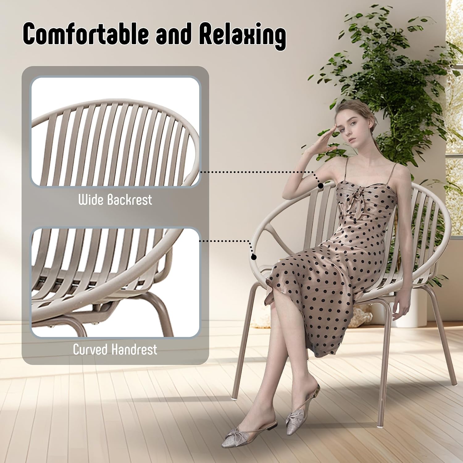 Werph Patio Furniture Set, 3 Pieces Outdoor Furniture with Bistro Table and Chairs Set of 2, Outdoor Patio Set with Porch Chairs and Table, Deck Conversation Set for Garden Poolside