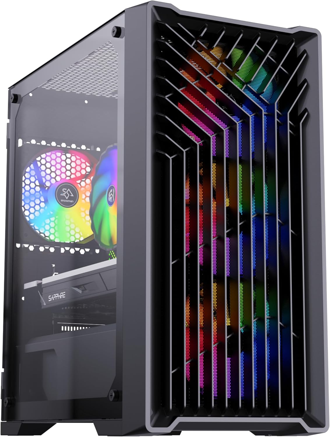 Gaming Desktop PC Computer, Intel Core i7 3.6 GHz up to 4.0 GHz,AMD Radeon RX 580 8G GDDR5,16GB RAM,1TB NVME SSD, Windows 11 Pro, WiFi, Bluetooth 5.0, VR Ready,RGB Fans x4