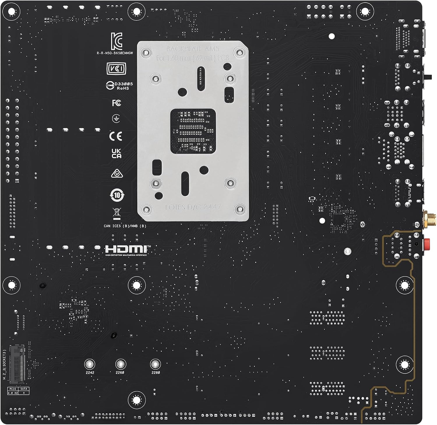 ASUS B650EM MAX Gaming WiFi AMD B650 mATX Motherboard, DDR5, PCIe 5.0 Ready, 3X M.2 Slots, WiFi6, 1Gb Ethernet, DisplayPort, HDMI, Rear USB 10Gbps Type-A & Type-C Ports, BIOS Flashback, Aura Sync