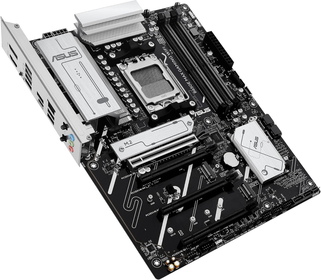 ASUS B650E MAX Gaming WiFi AMD B650 ATX Motherboard, DDR5, PCIe 5.0 Ready, 3X M.2 Slots, Wi-Fi 6E, Realtek 2.5Gb Ethernet, DisplayPort, HDMI™, USB 10Gbps Type-A & Type-C®, BIOS Flashback™, Aura Sync