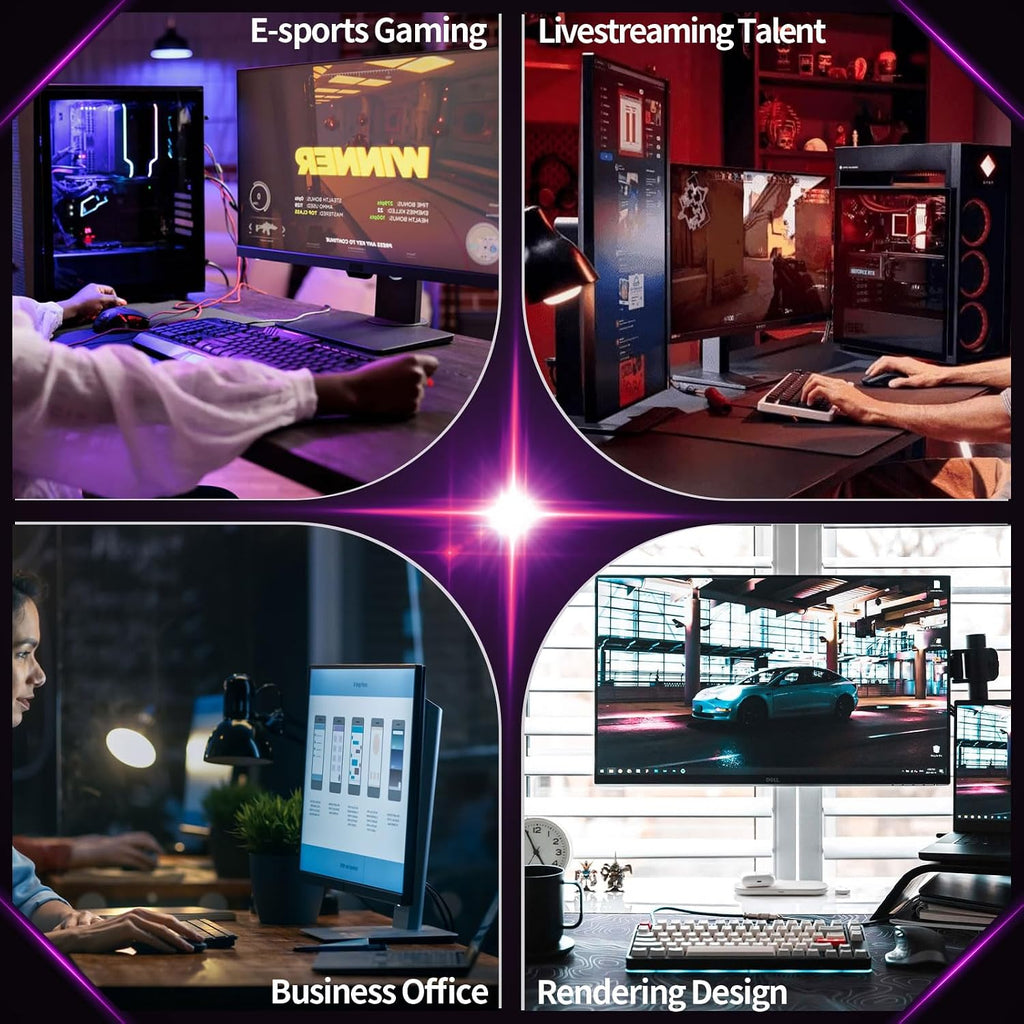 ZER-LON Gaming PC Desktop, Prebuilt Gaming Computer with Intel Core I7 up to 3.9 GHz, RTX 3050 8G, 16G RAM, 512GB SSD, ARGB Cooling Fan,Supply WiFi Support