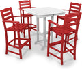 POLYWOOD® La Casa Café Bar Set, Sunset Red/White