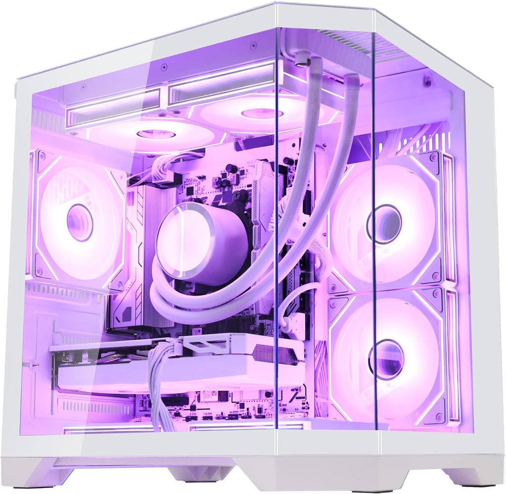 Ocean of Stars AI Gaming PC Desktop - AMD Ryzen 7 9700X 8-Core 3.8GHz- RTX 5060 8GB- 16GB DDR5 RAM 6000MHz-1TB PCIe SSD- 850W PSU-WiFi & Bluetooth - Windows 11 Desktop Computer-White