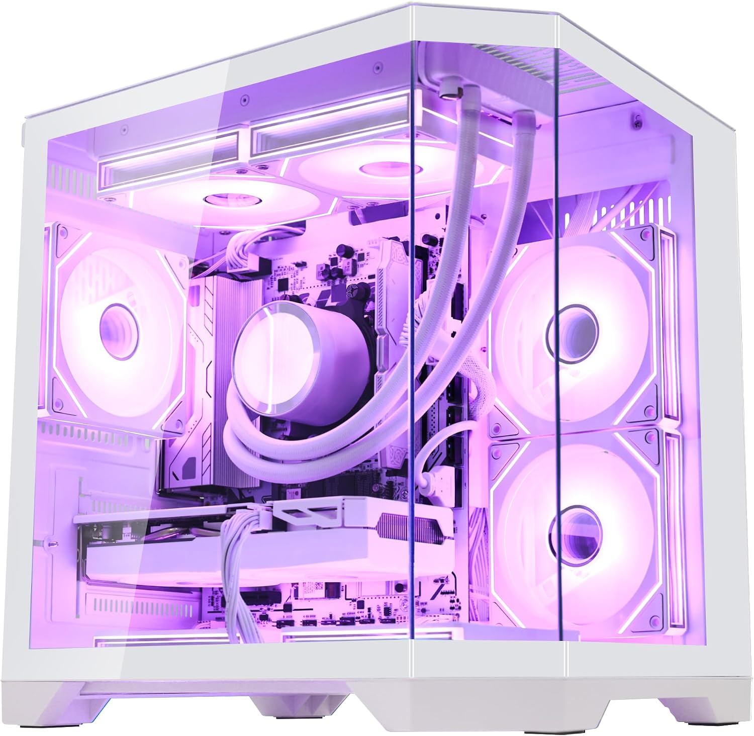 Ocean of Stars AI Gaming PC Desktop - AMD Ryzen 7 9700X 8-Core 3.8GHz- RTX 5060 8GB- 16GB DDR5 RAM 6000MHz-1TB PCIe SSD- 850W PSU-WiFi & Bluetooth - Windows 11 Desktop Computer-White