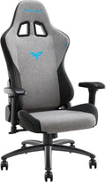 Gaming Chair 4D Adjustable Armrests - 155° Reclining & 320lb Capacity, High Back Ergonomic Computer Chair with Lumbar Support, Fabric Office Chair for Adults (Gray)