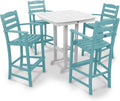 POLYWOOD® La Casa Café Bar Set, Aruba/White