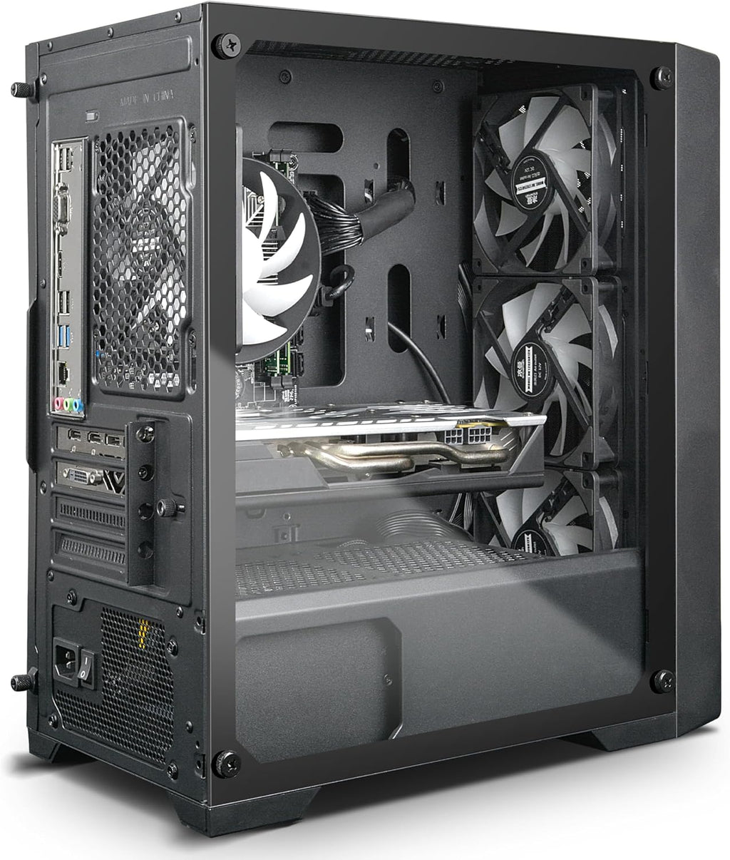 Gaming Desktop PC Computer, Intel Core i7 3.6 GHz up to 4.0 GHz,AMD Radeon RX 580 8G GDDR5,16GB RAM,1TB NVME SSD, Windows 11 Pro, WiFi, Bluetooth 5.0, VR Ready,RGB Fans x4