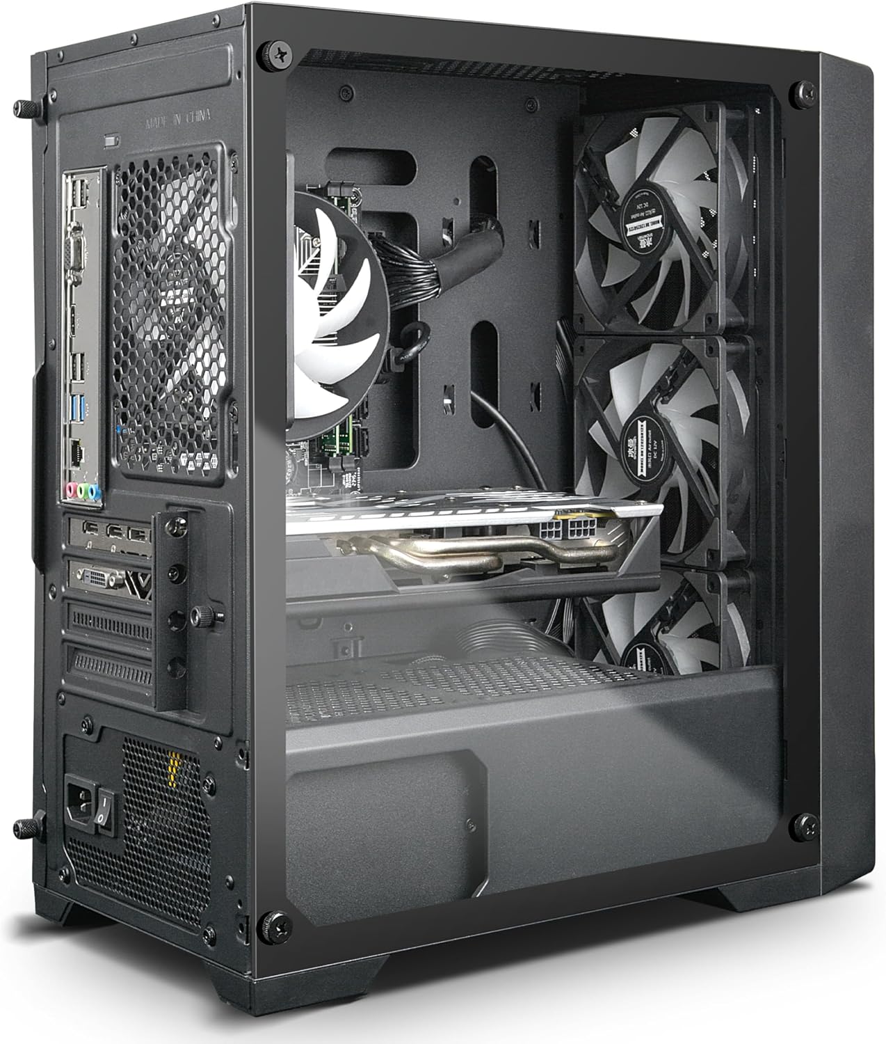 Gaming Desktop PC Computer, Intel Core i7 3.6 GHz up to 4.0 GHz,AMD Radeon RX 580 8G GDDR5,16GB RAM,1TB NVME SSD, Windows 11 Pro, WiFi, Bluetooth 5.0, VR Ready,RGB Fans x4