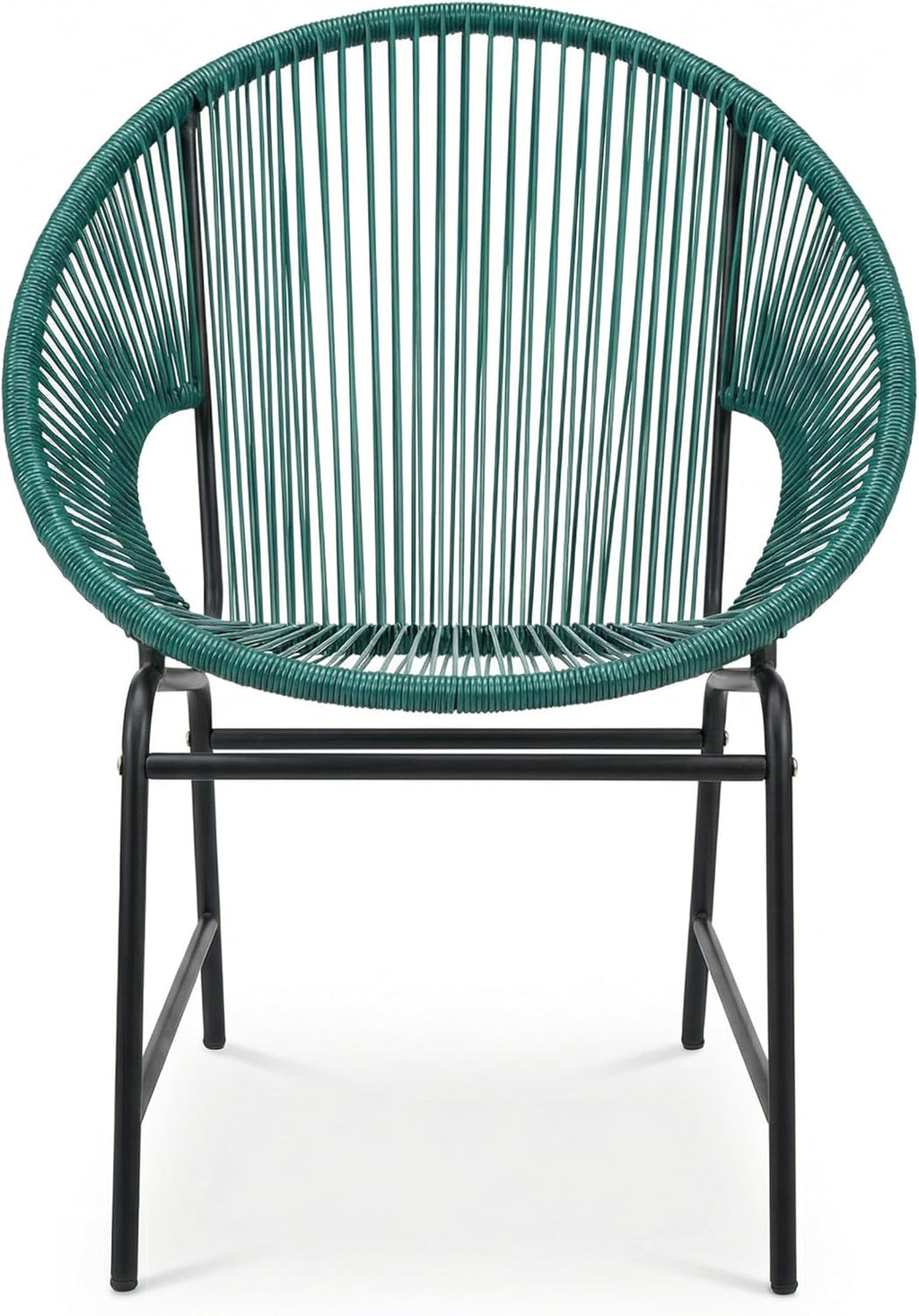 Christopher Knight Home Dessa 3 Piece Patio Furniture Set, Wicker Patio Loveseat Sofa and Accent Chair Set of 2, Metal Double Papasan Chair, Teal