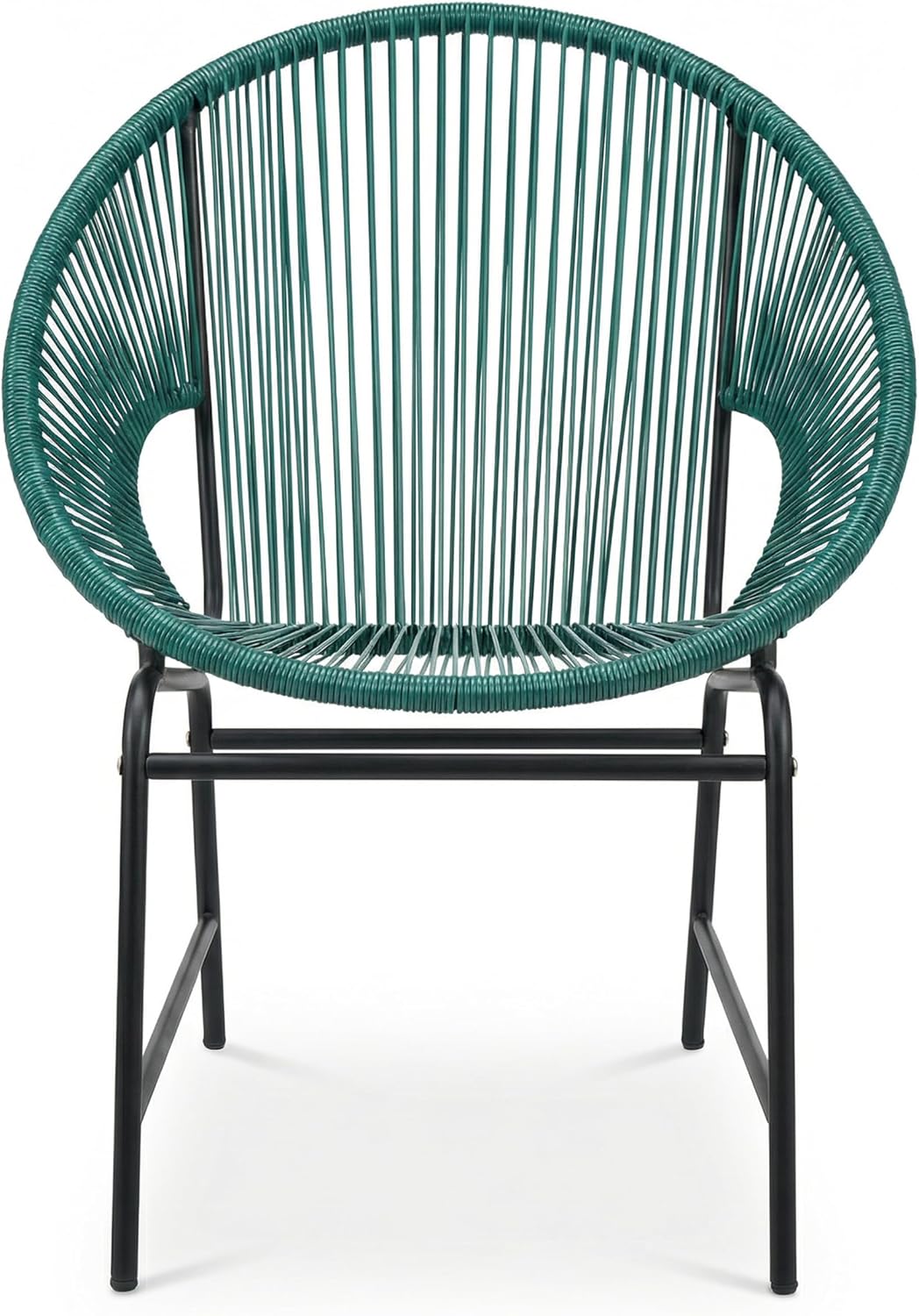 Christopher Knight Home Dessa 3 Piece Patio Furniture Set, Wicker Patio Loveseat Sofa and Accent Chair Set of 2, Metal Double Papasan Chair, Teal