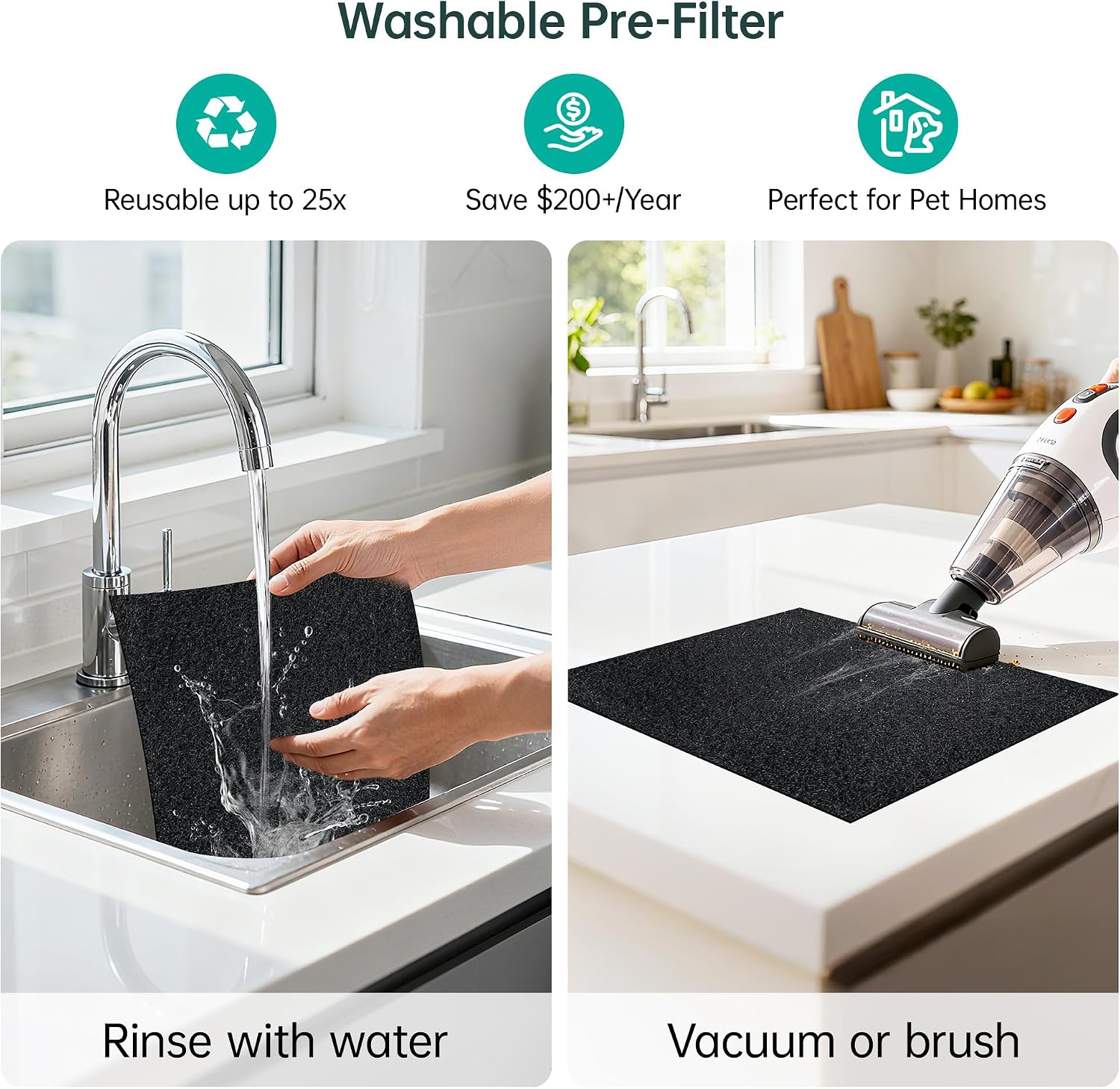 Air Purifiers for Home Large Room Up to 3500 Sq Ft with Washable Filters,Double-Sided HEPA with PM 2.5 Display Air Quality Sensor,Smart WiFi APP,Air Cleaner for Pets,Hair,Dust,Smoke,Dorm room,Office