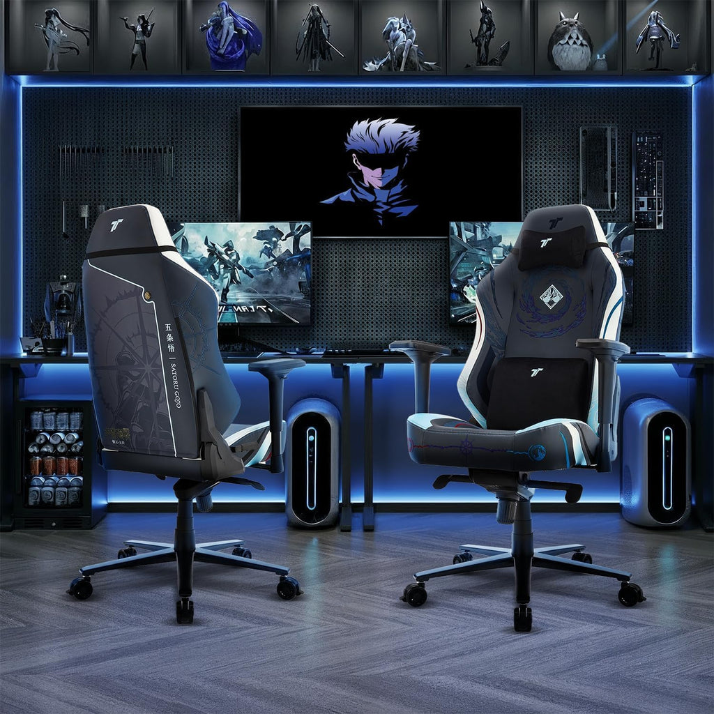 TTRACING Guardian Jujutsu Kaisen Gojo Gaming Chair, Office Chair High Back Computer Chair Leather Desk Chair Racing Executive Ergonomic Adjustable Swivel Task Chair with Headrest and Lumbar Support
