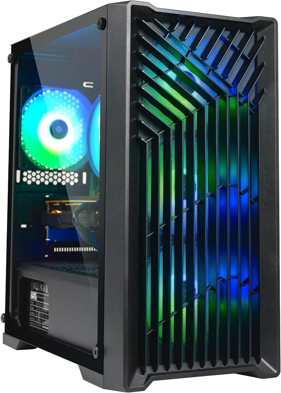 Blackout Computers Gaming Desktop PC Computer, Intel Core i7 3.6 GHz up to 4.0 GHz,AMD Radeon RX 580 8G GDDR5,16GB RAM,1TB NVME SSD, Windows 11 Pro, WiFi, Bluetooth 5.0, VR Ready,RGB Fans x4 (Renewed)