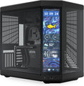 Hyte Y70 Touch Infinite Dual Chamber ATX Mid Tower Modern Aesthetic Case with Integrated 2.5K LCD Touchscreen - Pitch Black