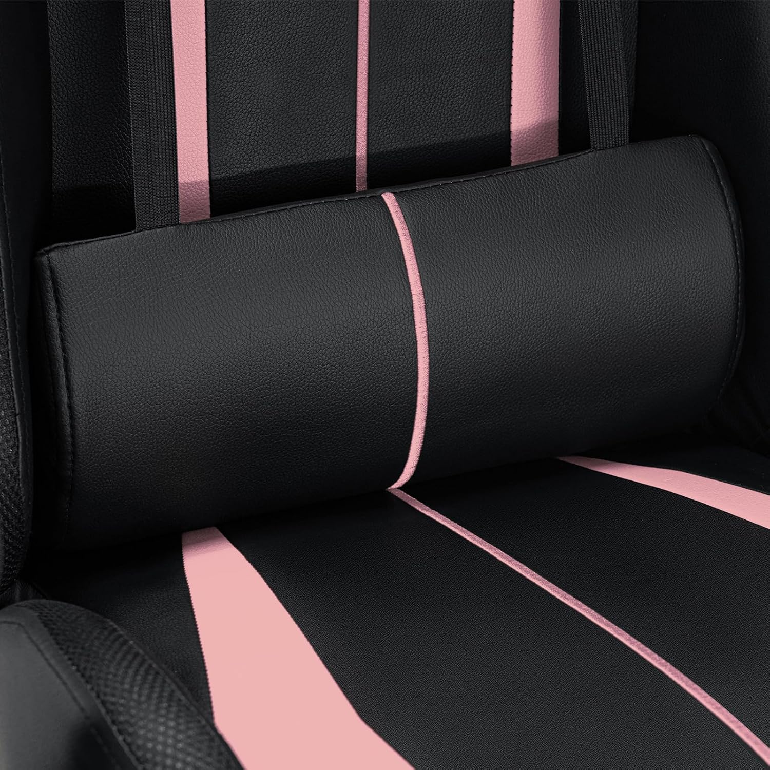 Gaming Chair with Speakers and Lights Ergonomic Computer Gaming Chair with Footrest LED RGB Lights Massage High Back Music Video Game Chair with Lumbar Support Pink and Black