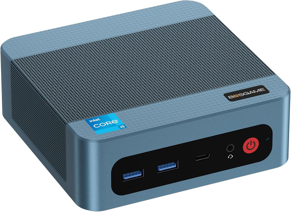 BOSGAME Mini PC Intel Core i5 12450H(8C/12T, up 4.4GHz), 16GB DDR4 RAM 512GB PCIe SSD, Mini Desktop Computer Dual LAN,USB3.2,WiFi6E,4K Triple Display