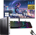 HP Elitedesk 800 G3 Mini PC Desktop with 21.5' FHD Computer Monitor, Windows 11 Pro, Core i5-7500 3.4GHz, Up to 3.8GHz, 16GB RAM, 512GB SSD, Keyboard, Mouse, DP Cable(Renewed)