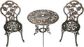 Oakland Living 3-Piece Rose Bistro Set with 23.5-Inch Cast aluminum Top Table