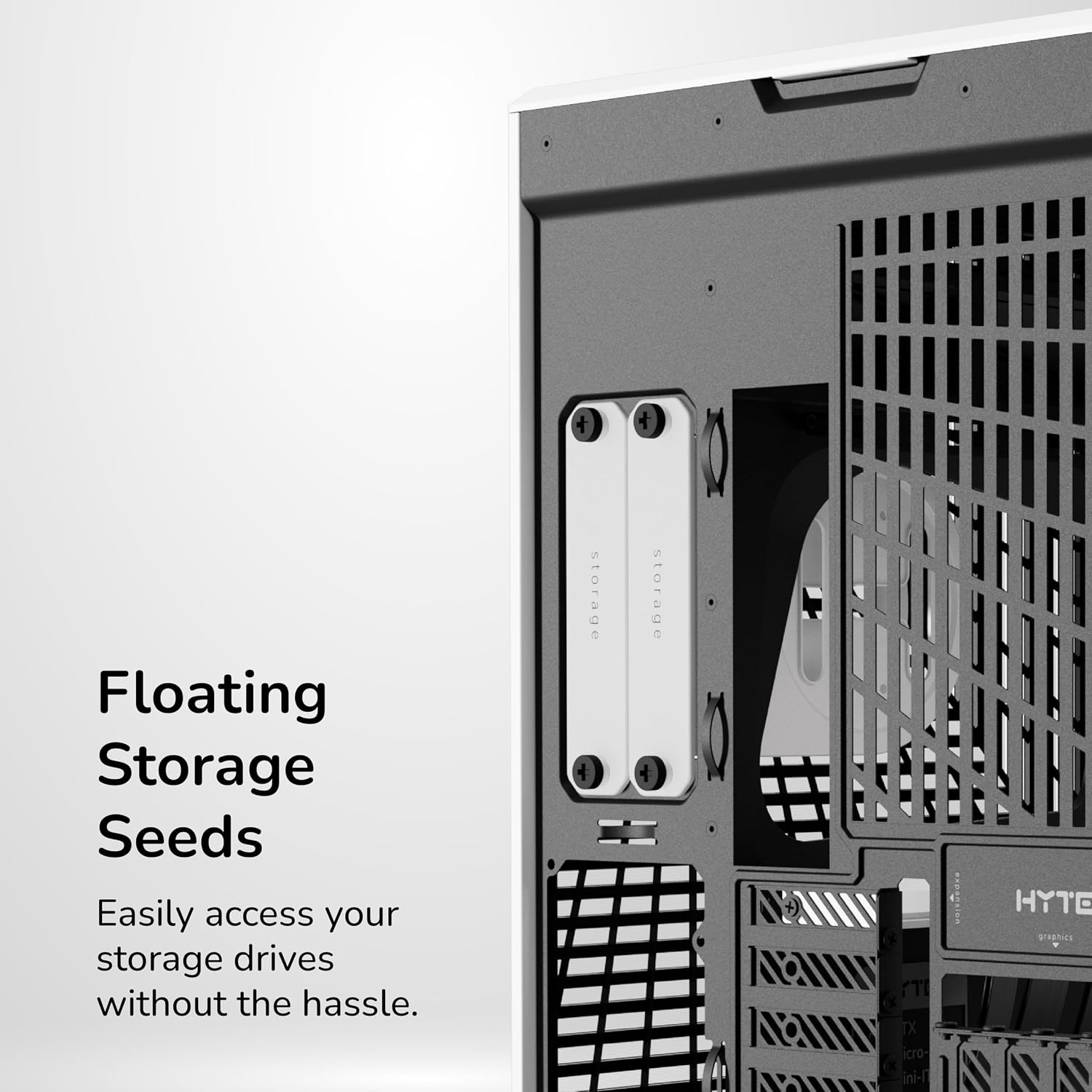 Hyte Y70 Upgraded Modern Aesthetic Dual Chamber Panoramic Tempered Glass Mid-Tower ATX Computer Gaming Case with PCIE 4.0 Riser Cable Included, White (CS-HYTE-Y70-BW)
