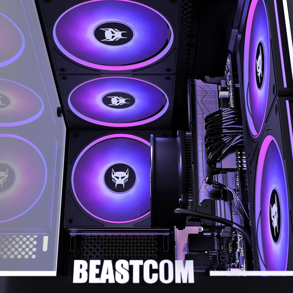 BEASTCOM Q3 Gaming PC Desktop Computer AMD Ryzen 5 5600GT, 4K Vega Graphics 12 Threads, 16GB RAM, 512GB M.2 NVMe, 500W 80PLUS PSU, WiFi, Gaming Office Console, Towers Prebuilt PC