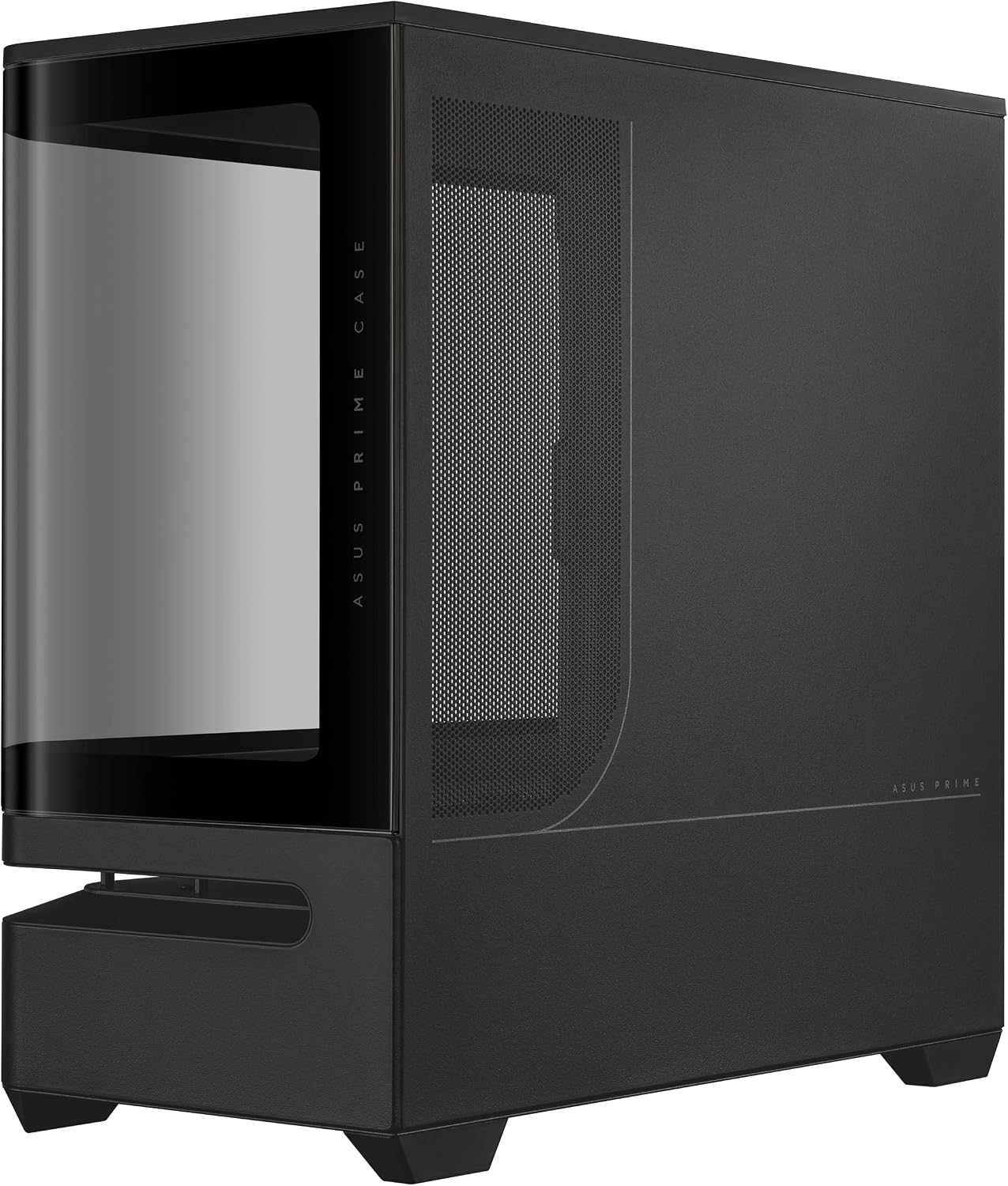 ASUS Prime AP202 ARGB Black mATX pc case with Fully Tempered Curved Glass, Supports Graphics Cards up to 420mm Long, 360mm Long radiators, Easy-Detach Rail, Patented Slot Vent, 3 Built-in ARGB Fans