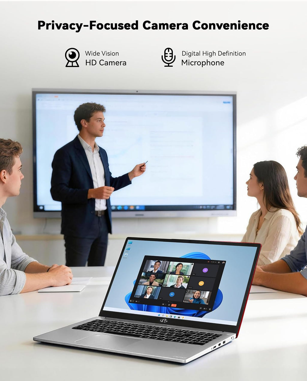 NIMO 15.6'' IPS FHD-Laptop, 8GB RAM 256GB SSD AMD Ryzen 5(Beat i5-1135G7, 4 Cores Up to 3.7GHz) Student Computer with 2 Years Warranty, 65W Type-C, Fingerprint, Backlit Keyboard, 180°Viewing