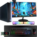 HP Prebuilt Gaming Desktop PC Intel i5 + Radeon RX550 4GB GPU 1080p Gaming PC 16GB DDR4 RAM 500GB SSD Wi-Fi 5G + Bluetooth Windows 11 Pro 24in LCD Monitor (Renewed)