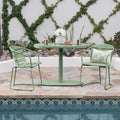 Christopher Knight Home Adley Outdoor Bistro Set, 3-Piece Bistro Table and Chair Set of 2, Patio Furniture Set with Iron Frame, Outdoor Bistro Dining Set, Poolside/Garden Cafeteria, Matte Dark Green