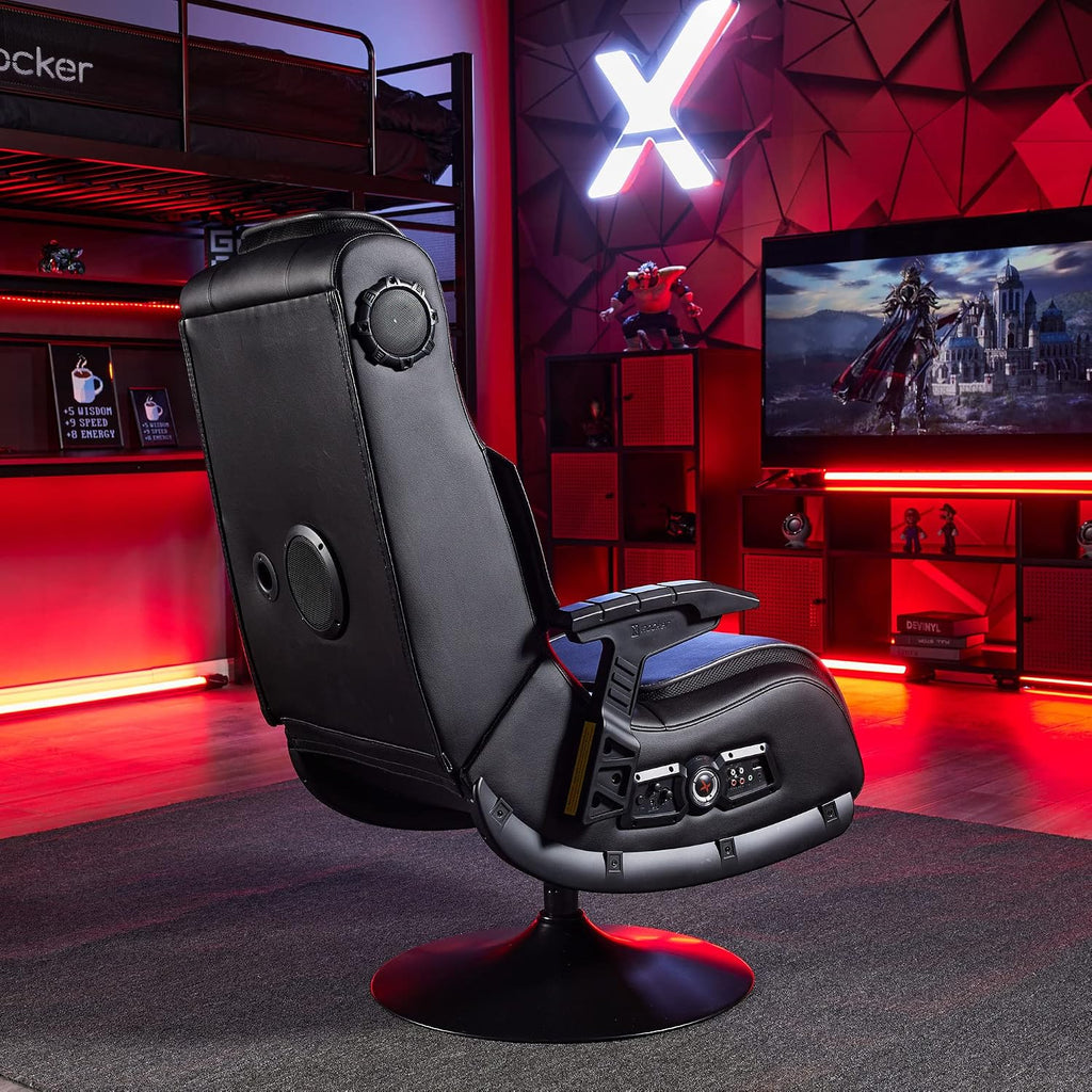 X Rocker PC Computer Gaming Desk Chair, Built-in Audio, College Dorm Essentials for Guys and Girls, Bedroom, Dorm Room Essentials, Foldable, Gifts for Gamers