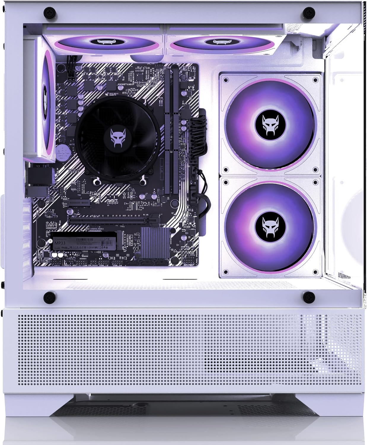 BEASTCOM Q3 Gaming PC Desktop Computer AMD Ryzen 5 5600GT, 4K Vega Graphics 12 Threads, 16GB RAM, 512GB M.2 NVMe, 500W 80PLUS PSU, WiFi, Gaming Office Console, Towers Prebuilt PC