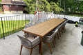 PURPLE LEAF 11 Pieces Patio Dining Set Aluminum Rectangular Table and Rattan Arm Chairs with Cushions for Kitchen Porch Garden Modern Outdoor Furniture Sets