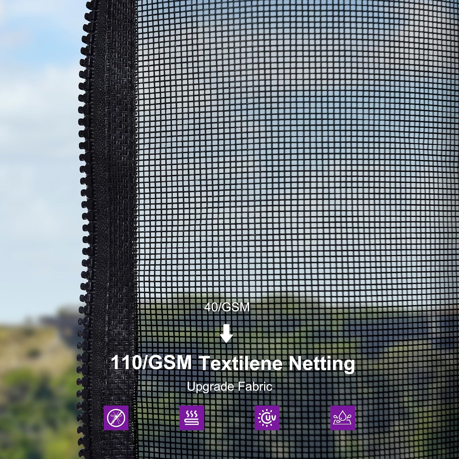 PURPLE LEAF 10' X 14' Outdoor Gazebo with Dual-Layer Galvanized Steel Double Roof for Patio Lawn Garden Aluminum Gazebo with Netting and Curtains Grey