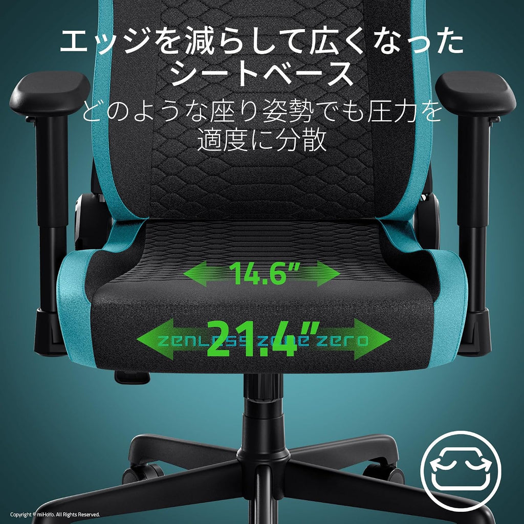 Zenless Zone Zero Gaming Chair, Razer Iskur V2 X Zenless Zone Zero Edition, Lumbar Support for Lumbar Support, Pressure Distributed in Any Sitting Position, High Density Foam Cushion, Reclines Up to