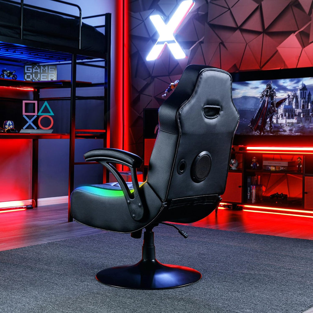 X Rocker PC Computer Gaming Desk Chair, Built-in Audio, College Dorm Essentials for Guys and Girls, Bedroom, Dorm Room Essentials, Foldable, Gifts for Gamers