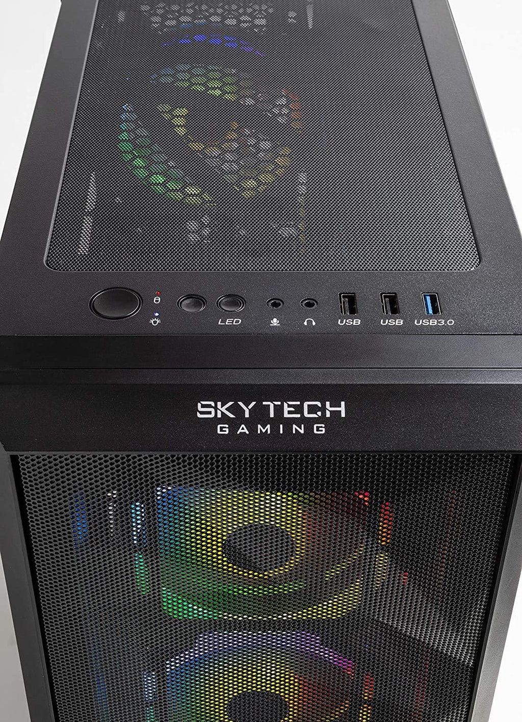 Skytech Chronos Mini Gaming PC Desktop - Intel Core-i7 9700KF 3.6GHz, RTX 2060 6GB, 16GB DDR4 3000, 1TB SSD, AC WiFi, Win 10 Home, Black