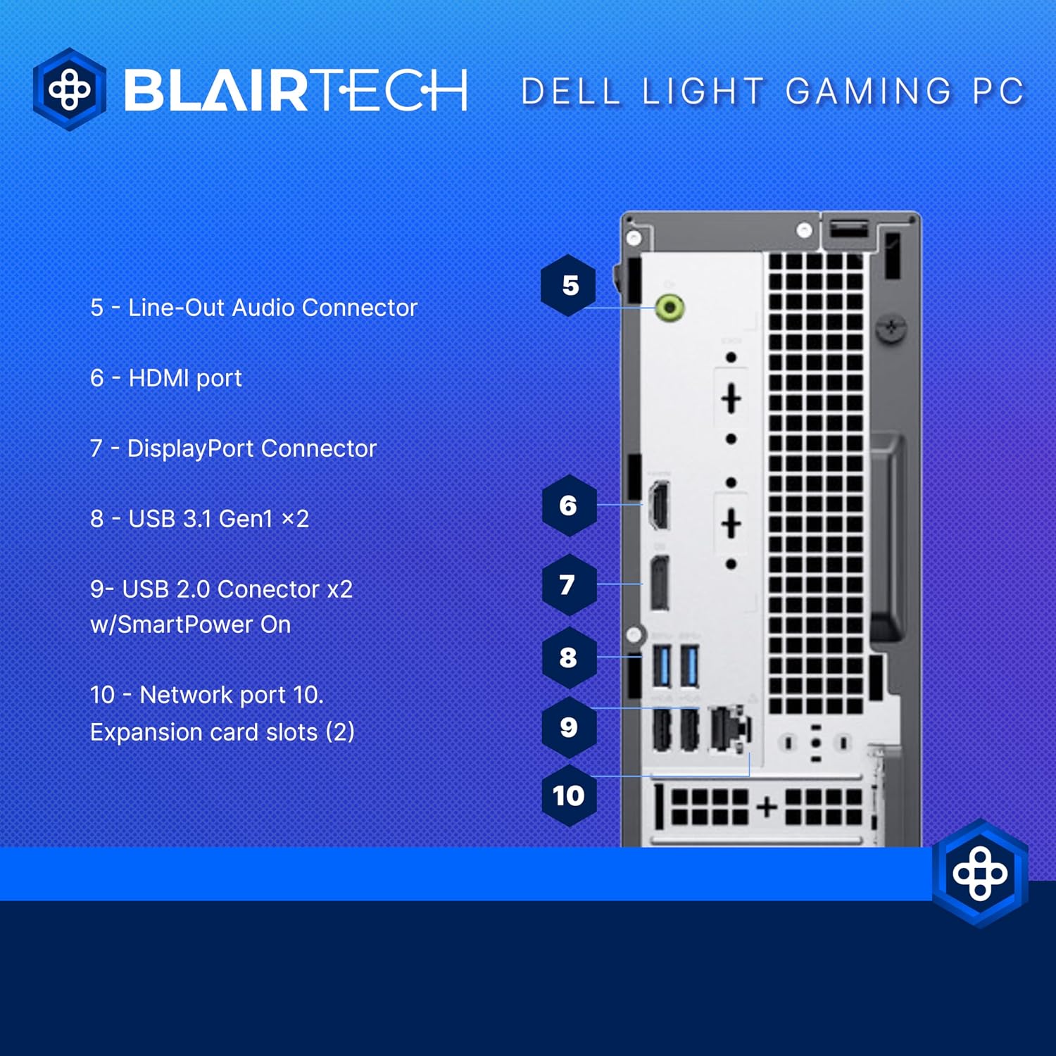Dell RGB Light Gaming PC Bundle (Renewed) | Intel Core i5 | 16GB RAM | 500GB SSD | NVIDIA GT 1030 2GB | Windows 11 Pro | 24' FHD Monitor | RGB Soundbar, Keyboard, Mouse & Headphones | (Renewed)
