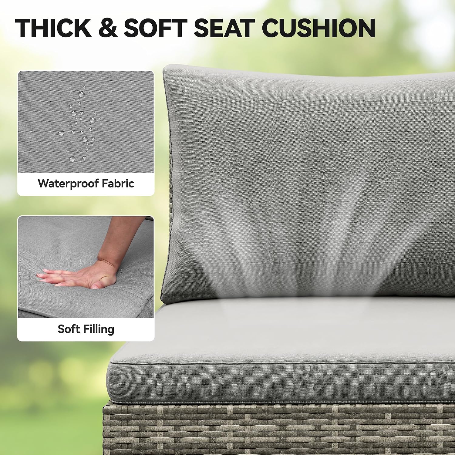 YITAHOME 9 Piece Patio Furniture Set, All-Weather Wicker Outdoor Sectional Sofa with Lift-Top Coffee Table & Ottoman, Patio Conversation Set for Deck, Backyard, Porch - Gray Gradient