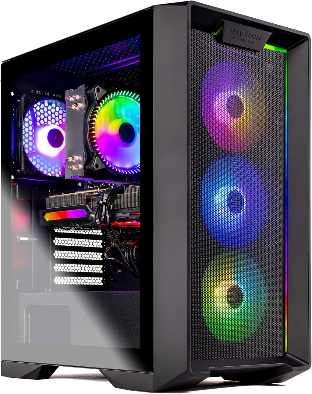 Skytech Gaming Nebula Desktop PC, Ryzen 7 5700 3.7 GHz (4.6GHz Turbo), NVIDIA RTX 5060 Ti 16GB, 1TB Gen4 NVMe SSD, 32GB DDR4 RAM 3200, 650W Gold PSU, Wi-Fi, Win 11