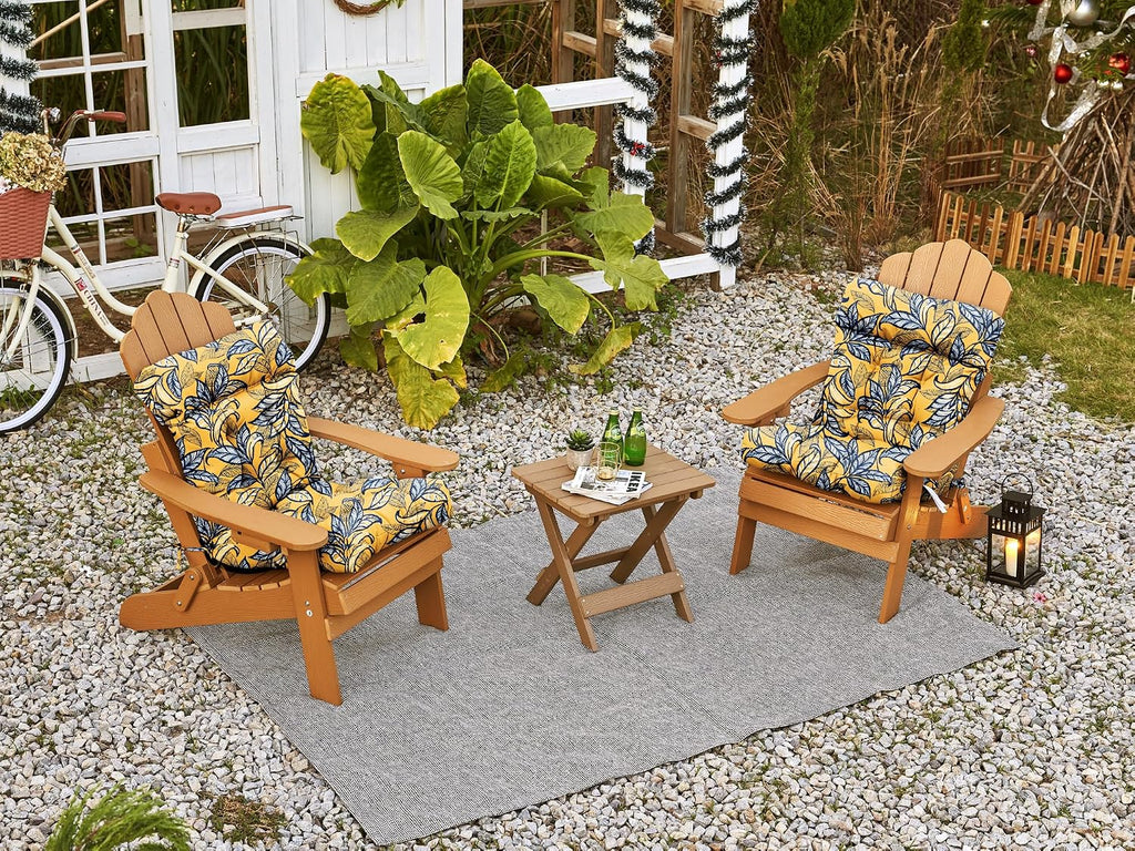 ARTPLAN Outdoor Chair Cushion,Tufted Adirondack Patio Chair Cushion,Wicker High Back Outdoor Seat Cushion,Set of 4,44' L x 21' W x 4' H (4 Pack),Floral