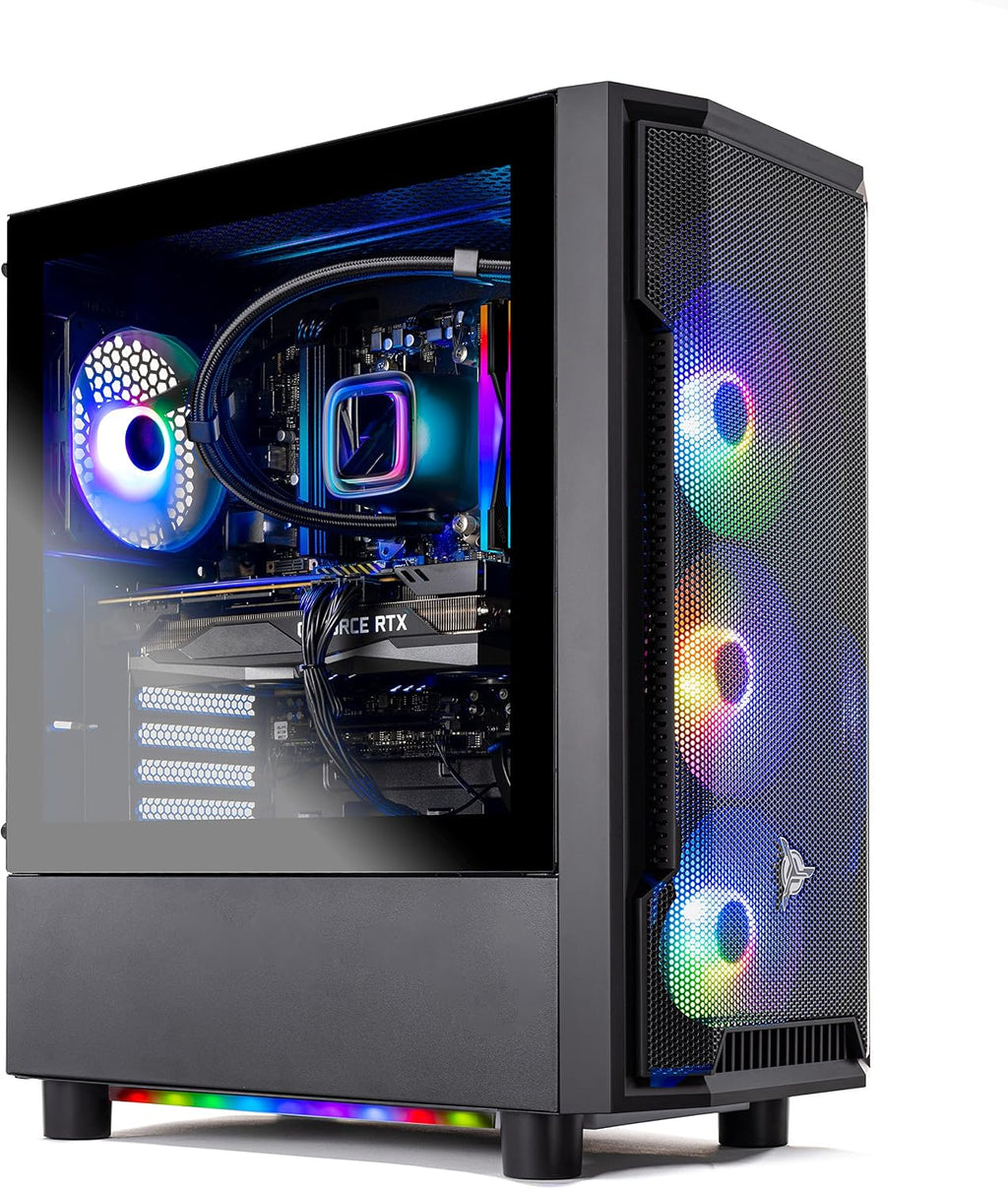 Skytech Gaming Shadow Desktop PC, Intel i7 14700F 2.1 GHz (5.3GHz Turbo), NVIDIA RTX 5060 Ti 16GB, 1TB Gen4 NVMe SSD, 16GB DDR5 RAM 5200, 650W Gold PSU, 360mm ARGB AIO, Wi-Fi, Win 11