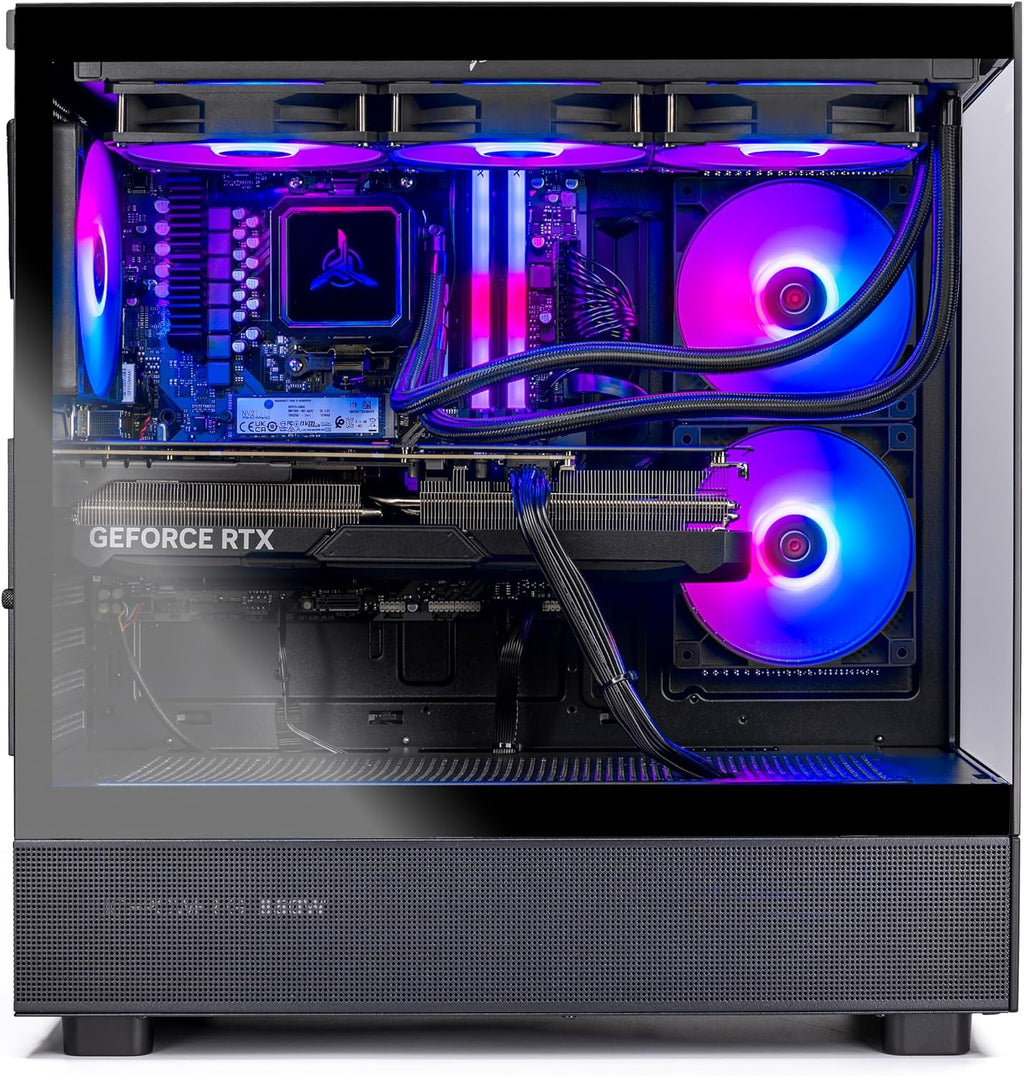 Skytech Azure 3 Gaming PC Desktop, Ryzen 7 9800X3D 4.7 GHz (5.2 GHz Turbo), NVIDIA RTX 5080 16GB, X670 Board, 2TB NVMe SSD, 32GB DDR5 RAM 6000 RGB, 850W Gold ATX 3 PSU, 360mm ARGB AIO, Wi-Fi, Win 11