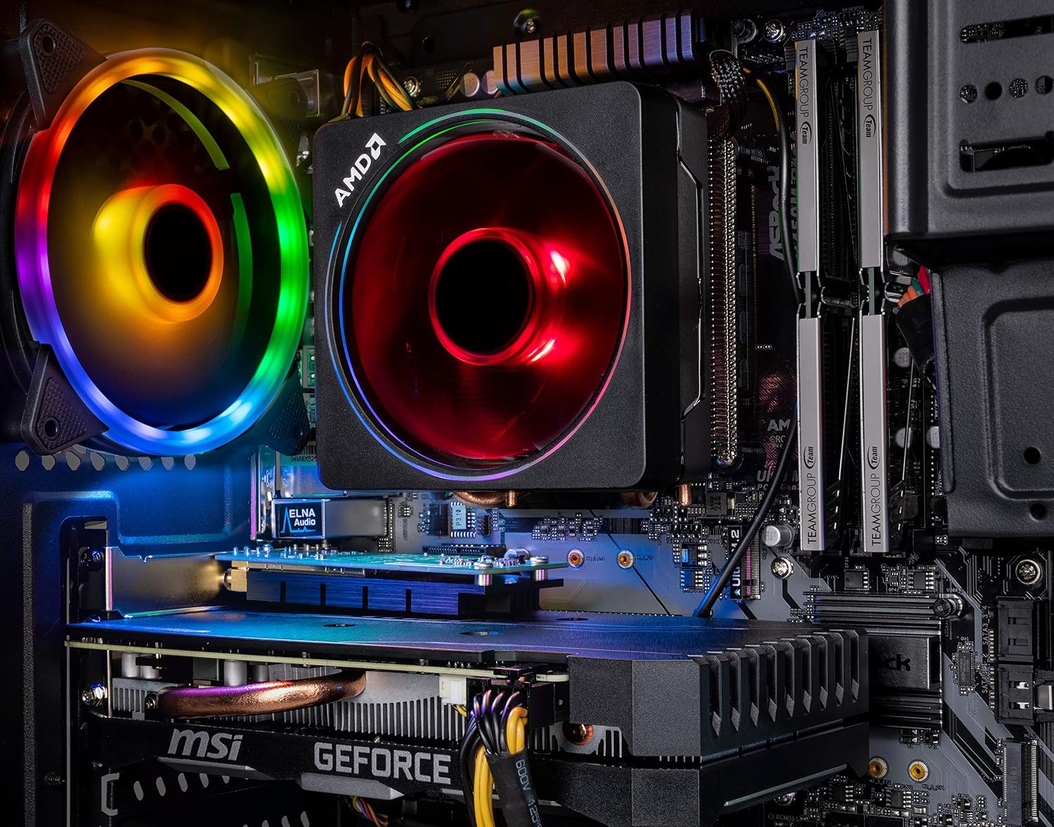 SKYTECH GAMING Shadow II Computer PC Desktop â€' Ryzen 7 2700 8-Core 3.2 GHz, NVIDIA GeForce RTX 2060 6G, 500G SSD, 16GB DDR4, RGB, AC WiFi, Windows 10 Home 64-bit