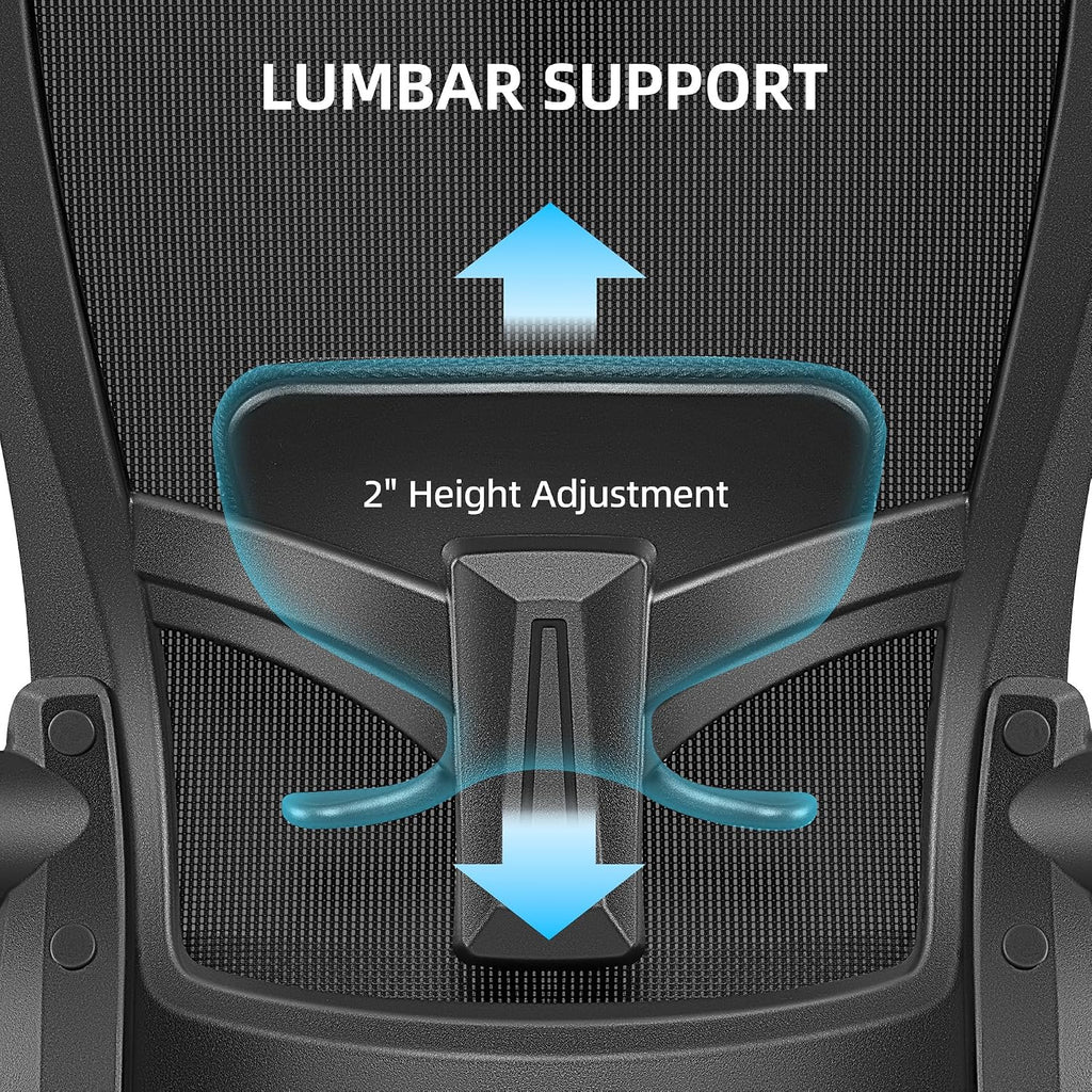 FelixKing Office Chair, Desk Chair with Adjustable Lumbar Support, Ergonomic Computer Chair with High Back and Armrest, Adjustable Height Gaming Chair Home Office Swivel Chair, Pack of 10, Black