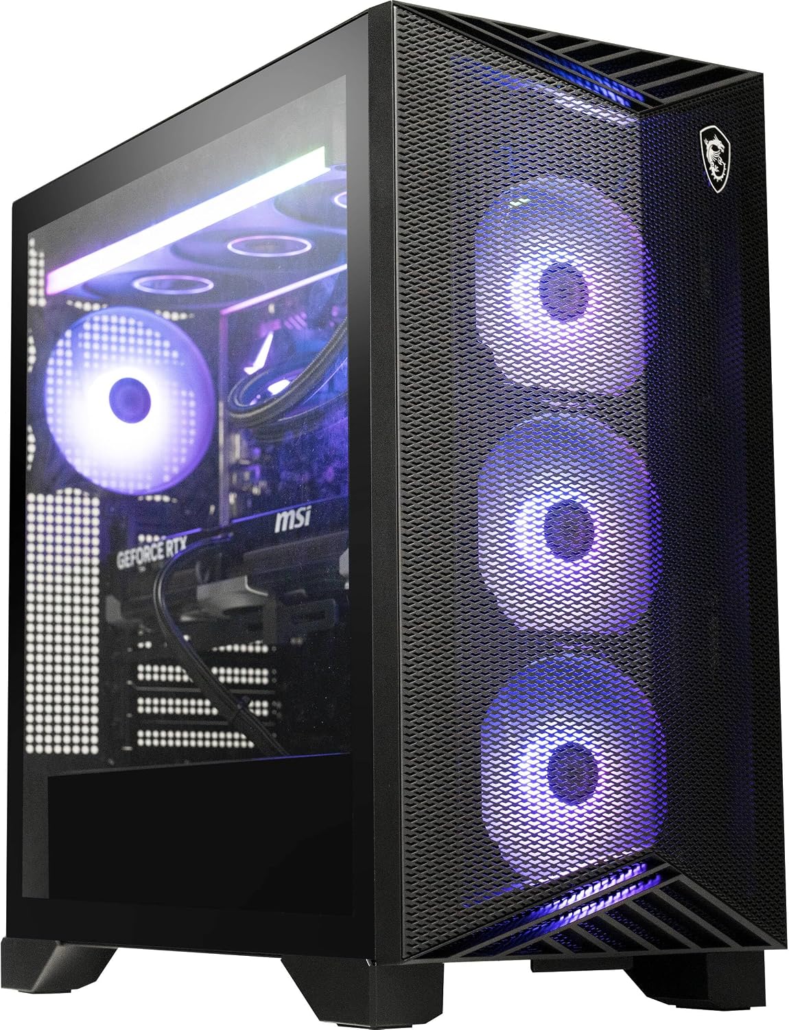 msi Aegis ZS Gaming Desktop, AMD Ryzen 9 9900X, GeForce RTX 5080, 32GB RAM, 2TB SSD, Liquid Cooling, Wi-Fi 7, Keyboard & Mouse Included, DIY Friendly, Windows 11 Pro