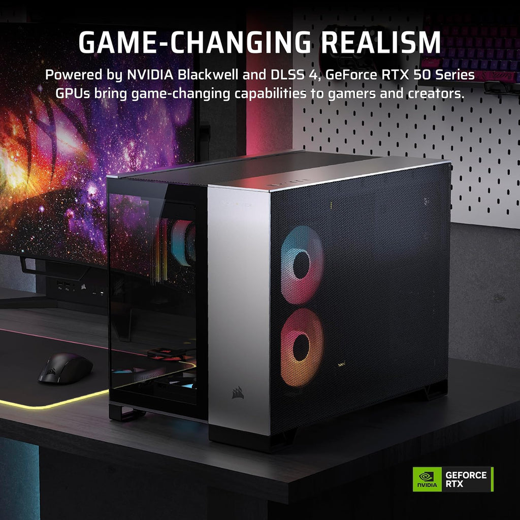 Corsair Vengeance i5100 Gaming PC – Liquid Cooled Intel Core i9-14900KF CPU – NVIDIA GeForce RTX 5080 GPU – 32GB Dominator Titanium RGB DDR5 Memory – 2TB M.2 SSD – Black