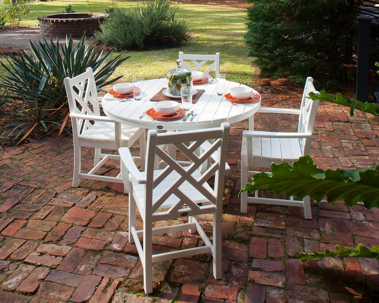 POLYWOOD® Chippendale Dining Set, Sand